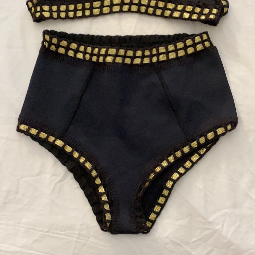 Kiini black gold bikini Bottoms S